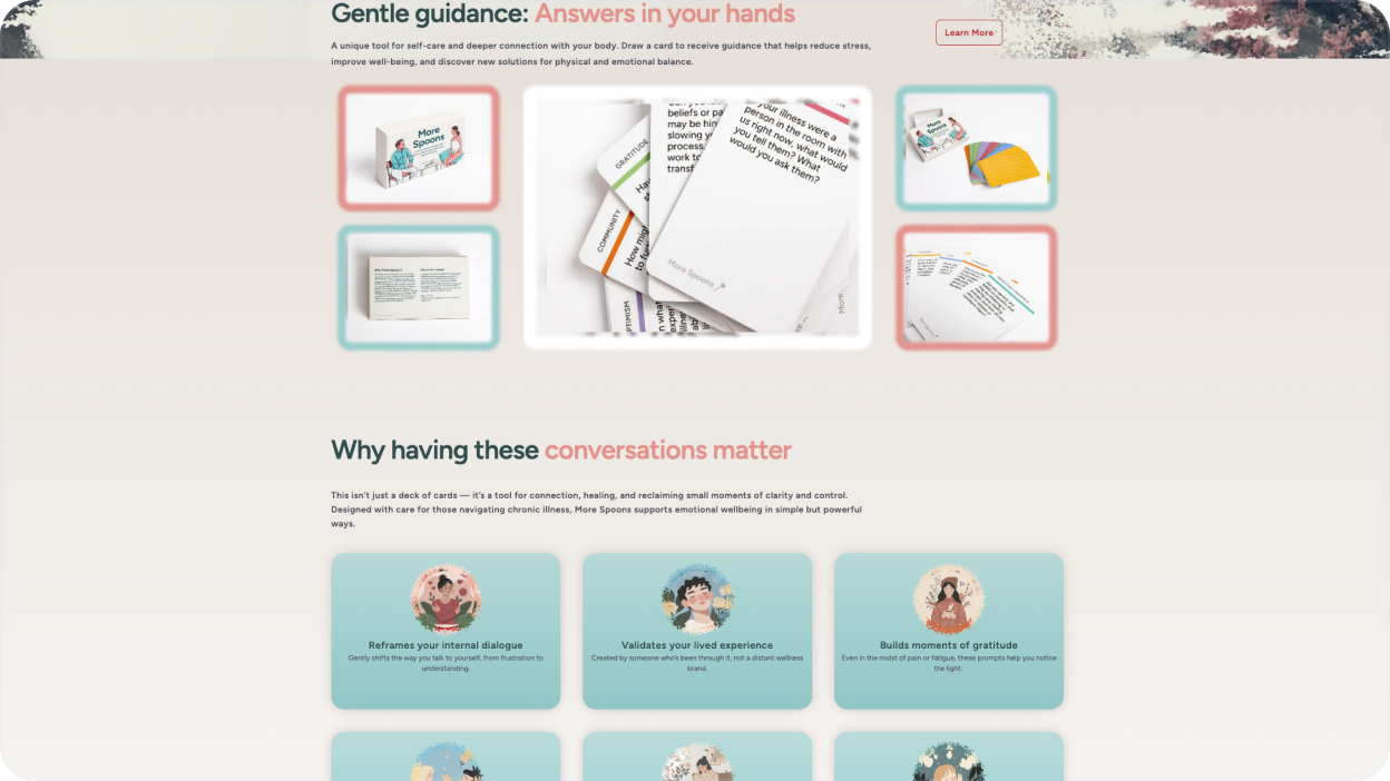 More Spoons gentle guidance